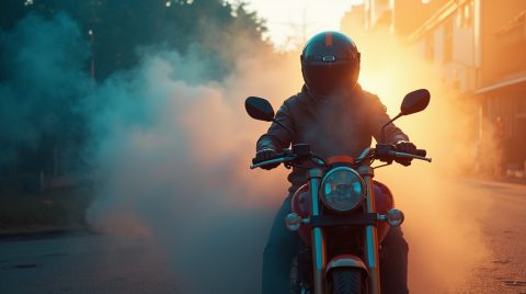رنگهای دود موتور سیکلت