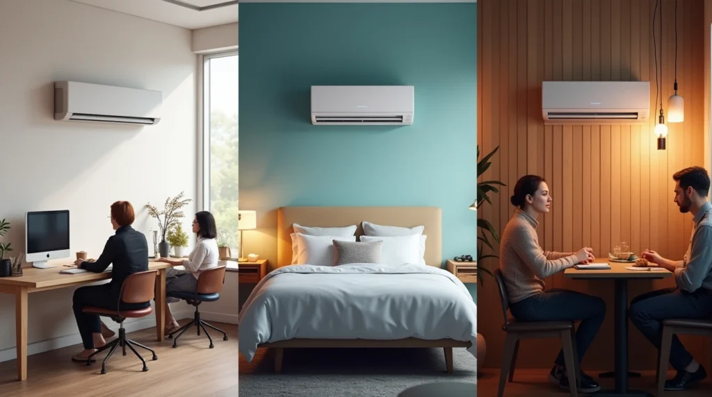 تصویری از کولر گازی در محیط‌ های مختلف