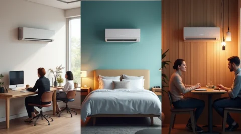 تصویری از کولر گازی در محیط های مختلف