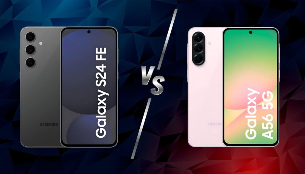 تصویری از مقایسه گلکسی A56 و S24 FE سامسونگ