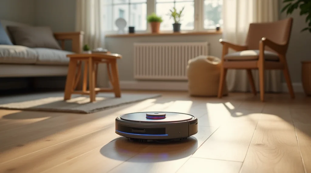 جاروبرقی رباتیک داخل یک خانه