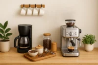 تصویری از ایده چیدمان کنار قهوه‌ساز