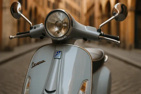 تصویری از موتور سیکلت وسپا