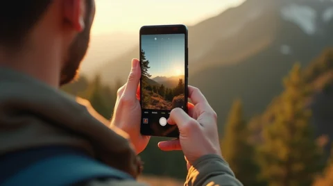 تصویری از گوشی شیائومی در حال عکاسی