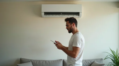 تصویری از یک کولر گازی که روشن نمیشود