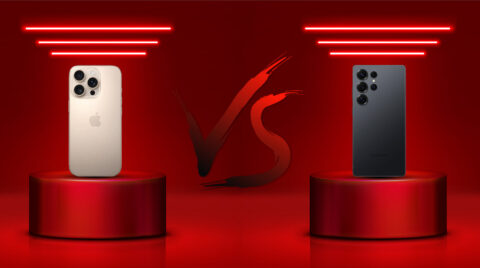 تصویری از گوشی آیفون 16 پرومکس و گوشی گلگسی S25 Ultra