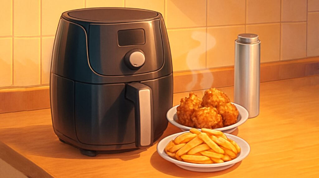 تصویری از سرخ کن به همراه فویل آلومینیومی