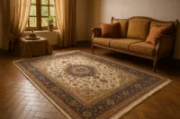 تصویری از فرش ماشینی 1200 شانه در خانه سنتی