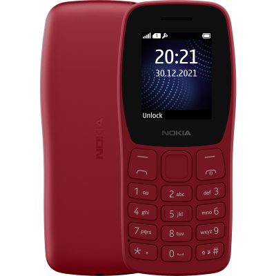 گوشی موبایل نوکیا مدل 105 2022 ظرفیت 4 مگابایت ورم 4 مگابایت زرشکی
