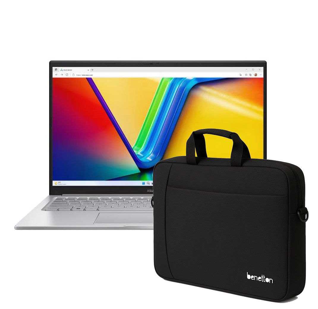 لپ‌تاپ ۱۵.۶ اینچی ایسوس مدل Vivobook F1504VA i7 1355u 16GB 1TB SSD INTEL + کیف دستی