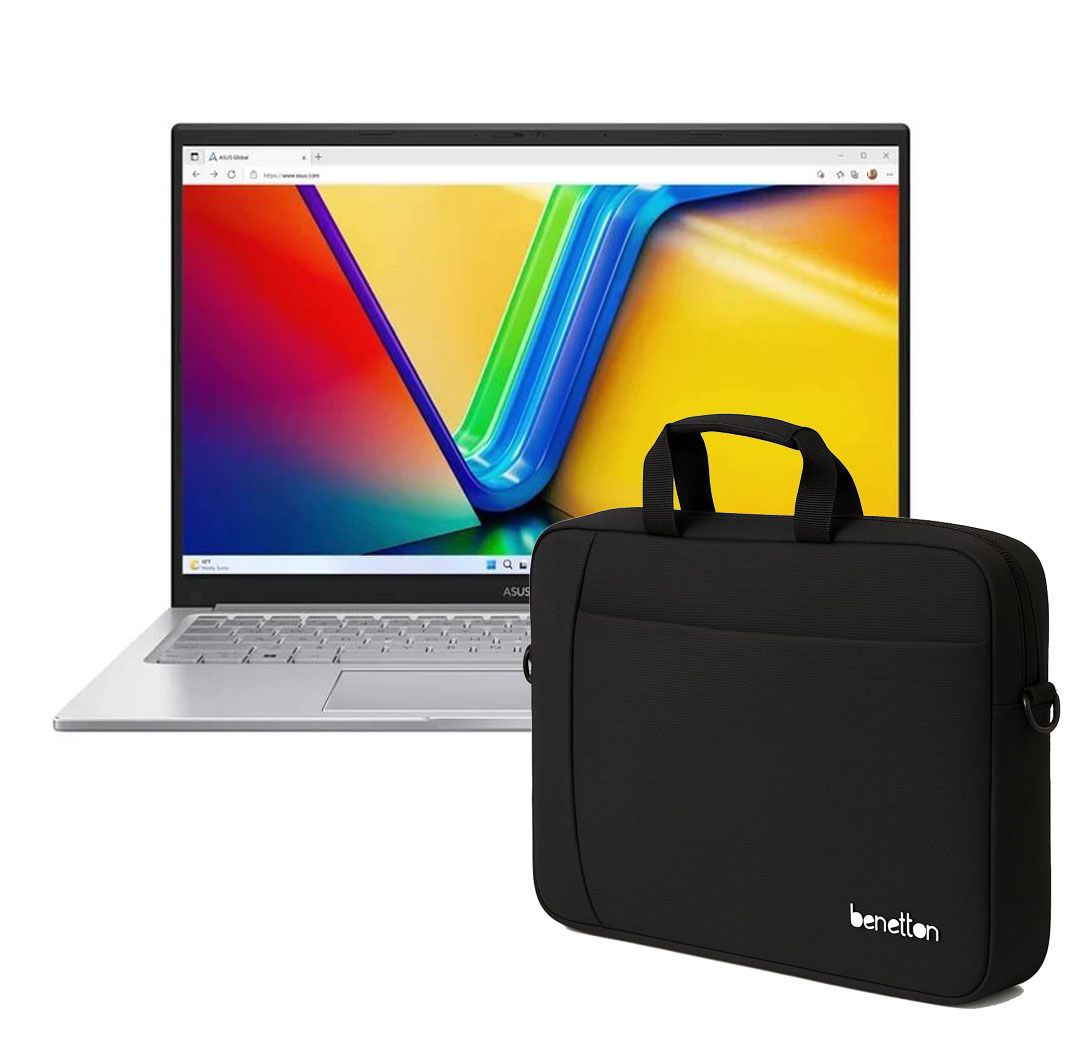 لپ تاپ ۱۵.۶ اینچی ایسوس مدل Vivobook X1504VA i7 1355u 8GB 512SSD INTEL + کیف دستی