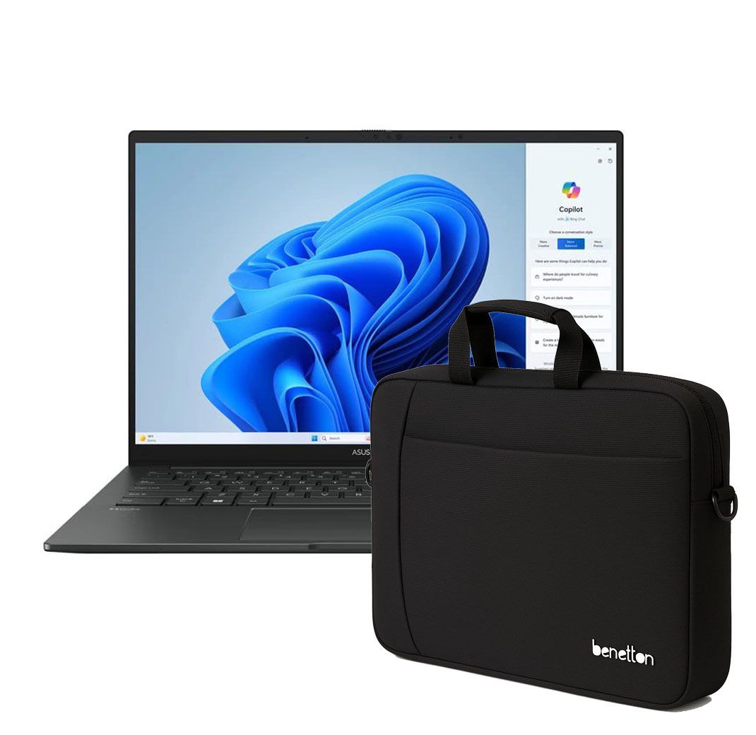 لپ تاپ ۱۴ اینچی ایسوس مدل Zenbook 14 OLED Q415MA Core Ultra 5 125H 8GB 512SSD + کیف دستی